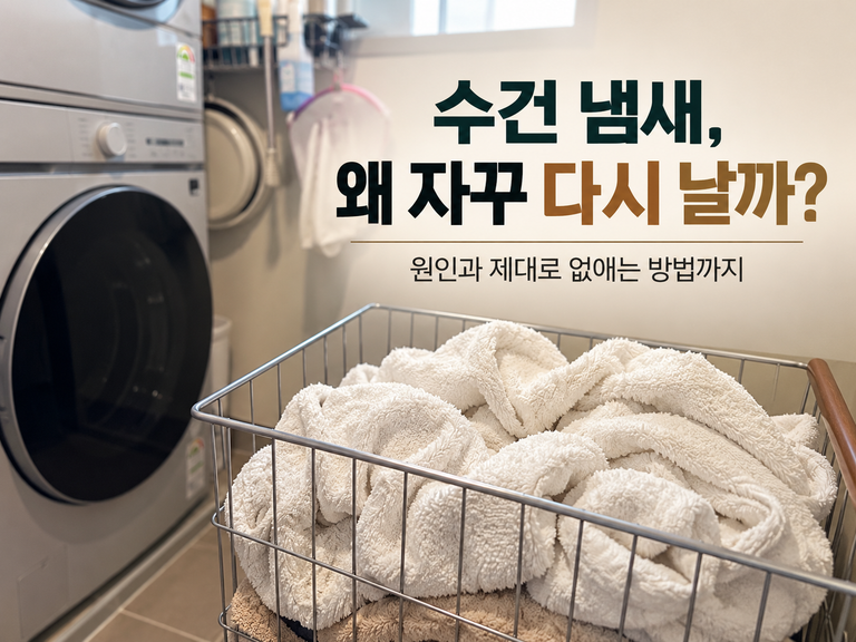 수건 냄새가 자꾸 나는 이유와 냄새 제거 방법