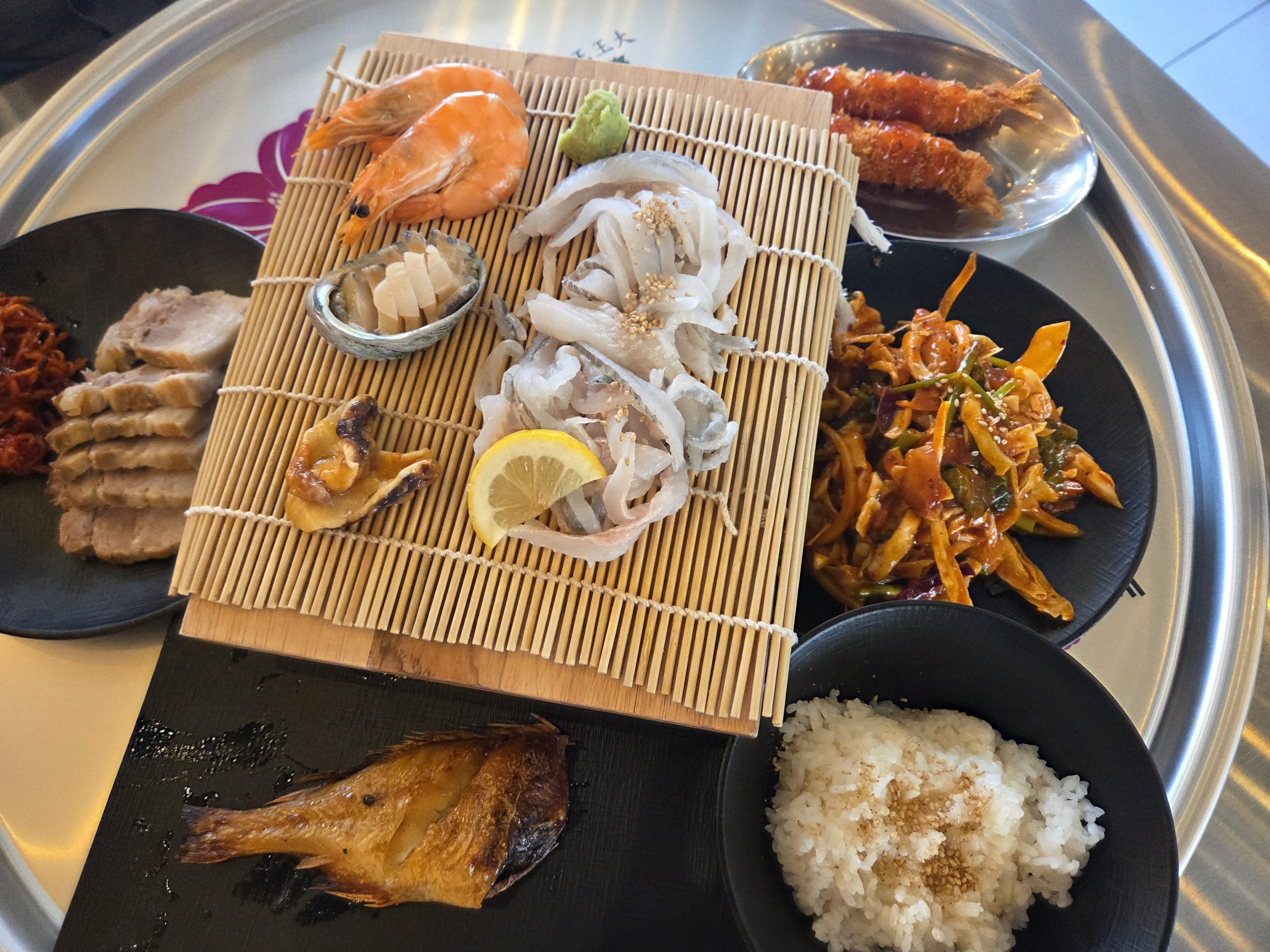 청라 바다의정석 점심특선 도다리회무침 한상 차림